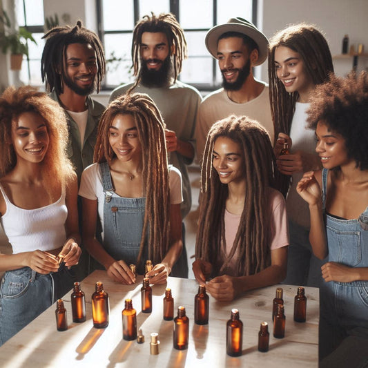 Gen Z influencers using essential oils for locs