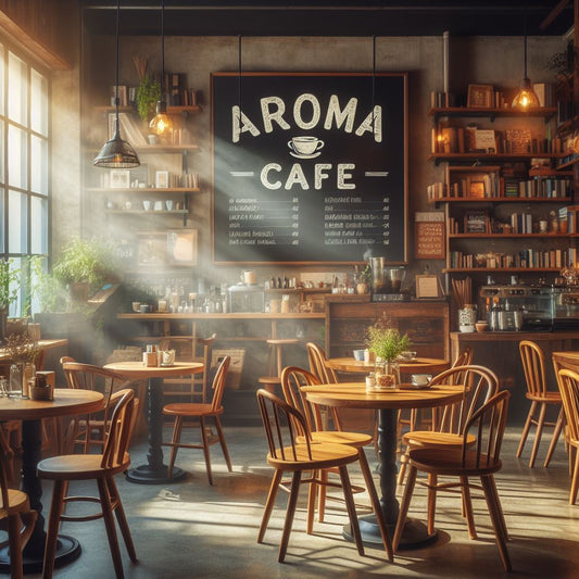 Digital art of an aroma cafe idea
