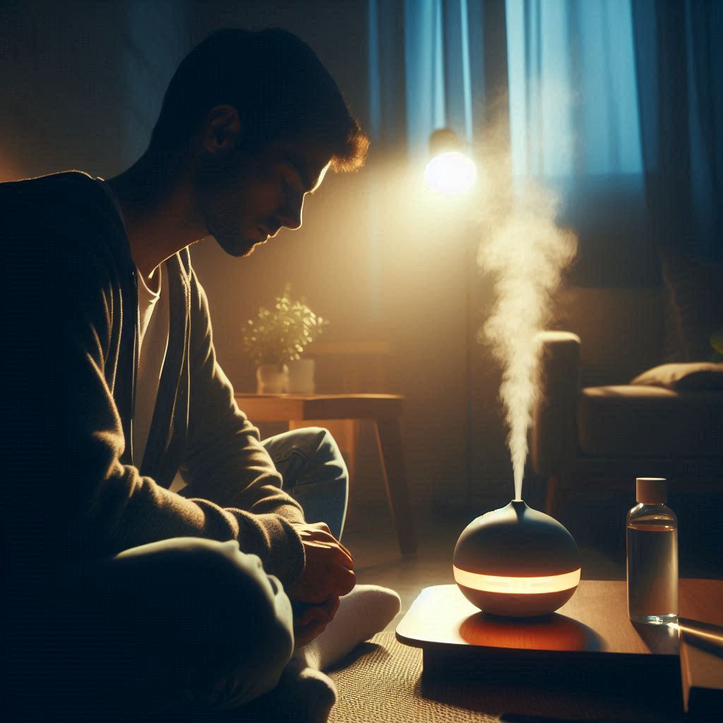 Essential oil blends for reducing severe physical anxiety symptoms at night
